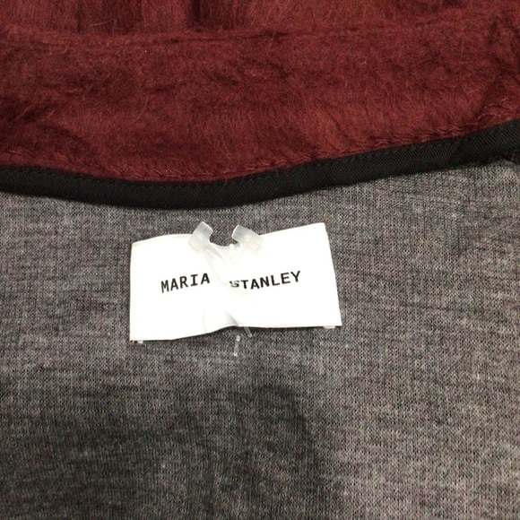 Maria Stanley Luca sweater coat burgundy  S/XS - Picture 5 of 6